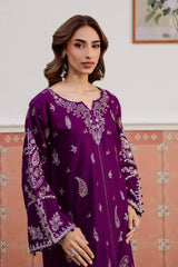 WINTER-2PIECE DHANAK EMBROIDERED SHIRT WITH DHANAK EMB TROUSER-15041