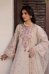 SUMMER-3PC LAWN EMBROIDERED WITH ORGANZA EMBROIDERED DUPATTA & TROUSER -4777