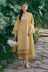 SUMMER-3PC LAWN EMBROIDERED SHIRT WITH ORGANZA EMB EMBROIDERED DUPATTA AND TROUSER-4831