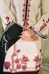 SUMMER- 3PC LAWN EMBROIDERED SHIRT WITH DIAMOND PRINTED DUPATTA-2738