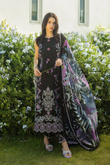 SUMMER-3PC LAWN EMBROIDERED SHIRT WITH CHIFFON PRINTED DUPATTA & TROUSER-4632