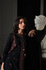 WINTER-3PC DHANAK EMBROIDERED SHIRT WITH DHANAK EMBROIDERED SHAWL AND TROUSER-4340