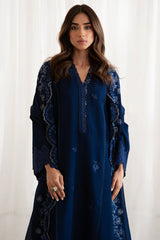 WINTER-3PC DHANAK EMBROIDERED SHIRT WITH DHANAK EMBROIDERED SHAWL AND TROUSER-4187