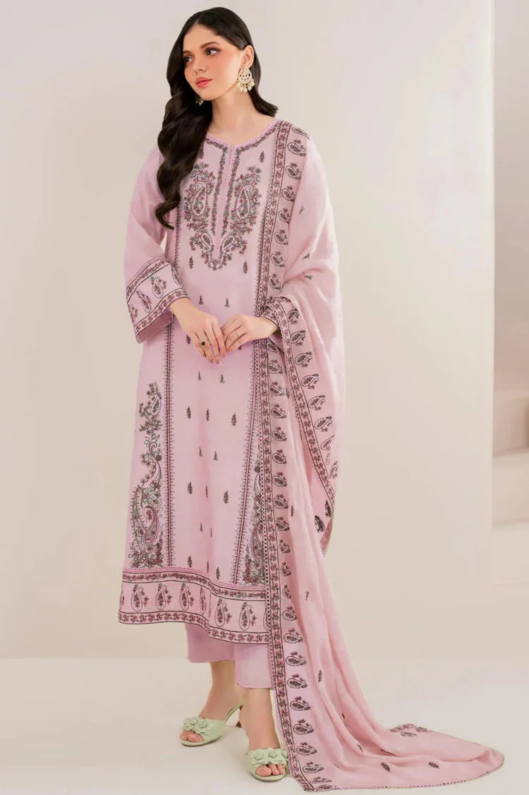 SUMMER-3PC LAWN EMBROIDERED SHIRT WITH LAWN EMBROIDERED DUPATTA AND TROUSER-4713