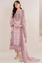 SUMMER-3PC LAWN EMBROIDERED SHIRT WITH LAWN EMBROIDERED DUPATTA AND TROUSER-4713