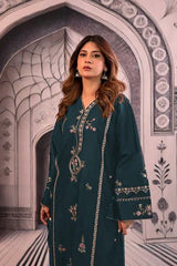 SUMMER-2PC LAWN EMBROIDERED SHIRT WITH EMB TROUSER-08