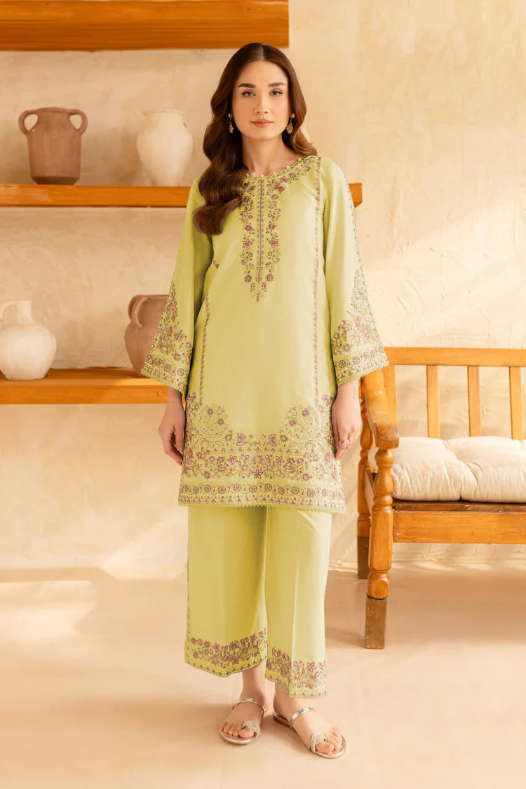 SUMMER-2PC LAWN EMBROIDERED SHIRT WITH EMB TROUSER-15