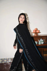 WINTER-3PC DHANAK EMBROIDERED SHIRT WITH DHANAK EMBROIDERED SHAWL AND TROUSER-4386