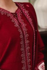 WINTER-3PC DHANAK EMBROIDERED SHIRT WITH DHANAK EMBROIDERED SHAWL AND EMB TROUSER-5036
