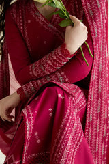 SUMMER-3PC LAWN EMBROIDERED SHIRT WITH KHADDI NET EMBROIDERED DUPATTA AND TROUSER-4779