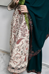 WINTER-3PC KARANDI EMBROIDERED SHIRT WITH KARANDI EMBROIDERED SHAWL AND TROUSER-5302