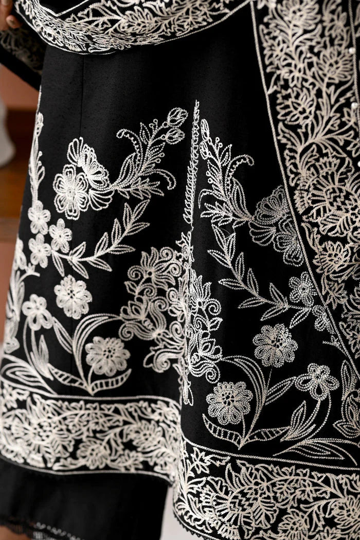 WINTER-3PC DHANAK EMBROIDERED SHIRT WITH DHANAK EMBROIDERED SHAWL & TROUSER-4177