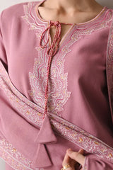 WINTER-3PC DHANAK EMBROIDERED SHIRT WITH DHANAK EMBROIDERED SHAWL AND TROUSER-4189