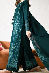 WINTER-3PC KARANDI EMBROIDERED SHIRT WITH KARANDI EMBROIDERED SHAWL AND TROUSER -5304