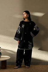 WINTER-3PC DHANAK EMBROIDERED SHIRT WITH MONARK EMBROIDERED DUPATTA AND TROUSER-4406