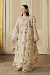 WINTER-3PC DHANAK HEAVY EMBROIDERED SHIRT WITH KHADDI NET EMB DUPATTA AND TROUSER-4903
