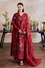 WINTER-3PC DHANAK EMBROIDERED SHIRT WITH DHANAK EMB SHAWL AND TROUSER-5168