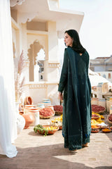 WINTER-3PC DHANAK EMBROIDERED SHIRT WITH DHANAK EMBROIDERED SHAWL & TROUSER-4160