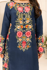 SUMMER-3PC LAWN EMBROIDERED SHIRT WITH CHIFFON TYE & DYE DUPATTA & TROUSER-3780