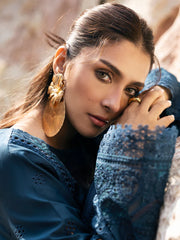 SUMMER-3PC LAWN LASER WORK EMBROIDERED SHIRT WITH KHAADI NET EMBROIDERED DUPATTA AND TROUSER -4741