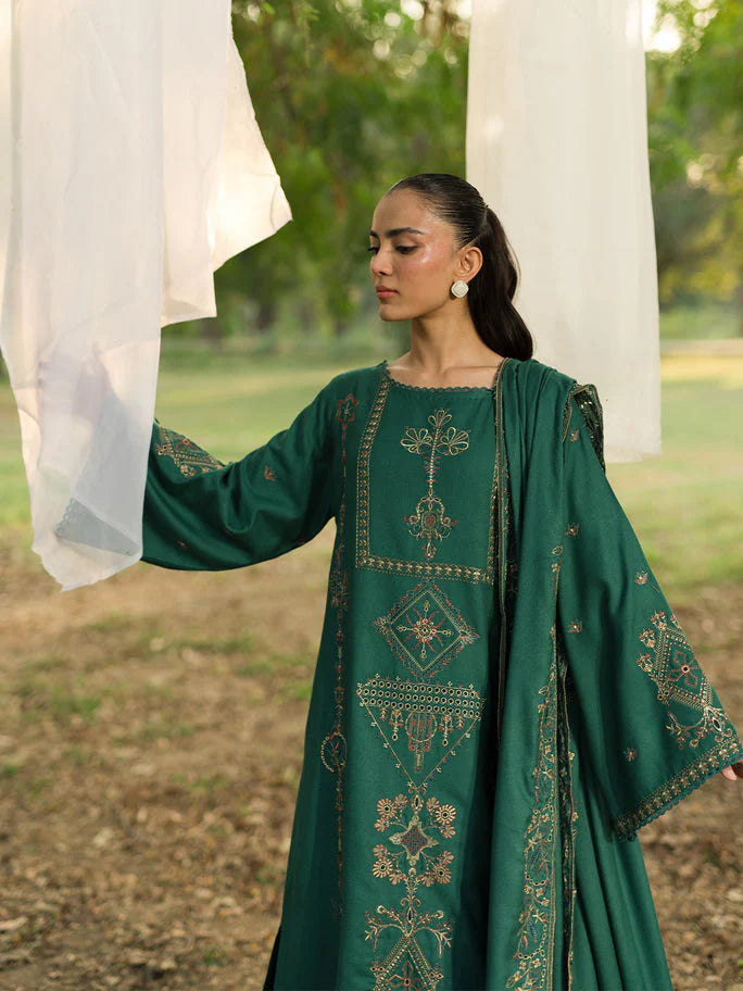 SUMMER-3PC LAWN EMBROIDERED SHIRT WITH LAWN EMBROIDERED DUPATTA AND TROUSER-3694