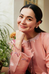WINTER- 3PC DHANAK EMBROIDERED SHIRT WITH WOOL PRINTED SHAWL & EMB TROUSER-5066