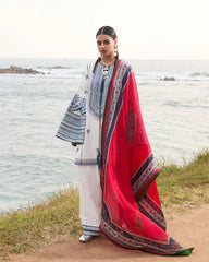 SUMMER-3PC LAWN EMBROIDERED SHIRT WITH CHIFFOON PRINTED DUPATTA AND EMB TROUSER-4511