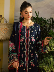 WINTER-3PC DHANAK EMBROIDERED SHIRT WITH DHANAK EMBROIDERED SHAWL AND EMB TROUSER-5231