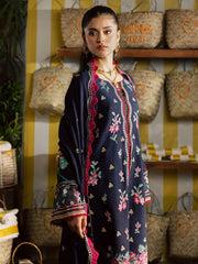 WINTER-3PC DHANAK EMBROIDERED SHIRT WITH DHANAK EMBROIDERED SHAWL AND EMB TROUSER-5231