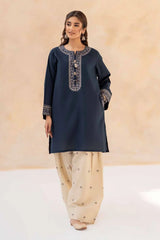 WINTER-2PIECE DHANAK EMBROIDERED SHIRT WITH DHANAK EMB TROUSER-15045