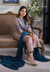 WINTER-3PC LAWN EMBROIDERED WITH BAMBER CHIFFON DUPATTA-3510