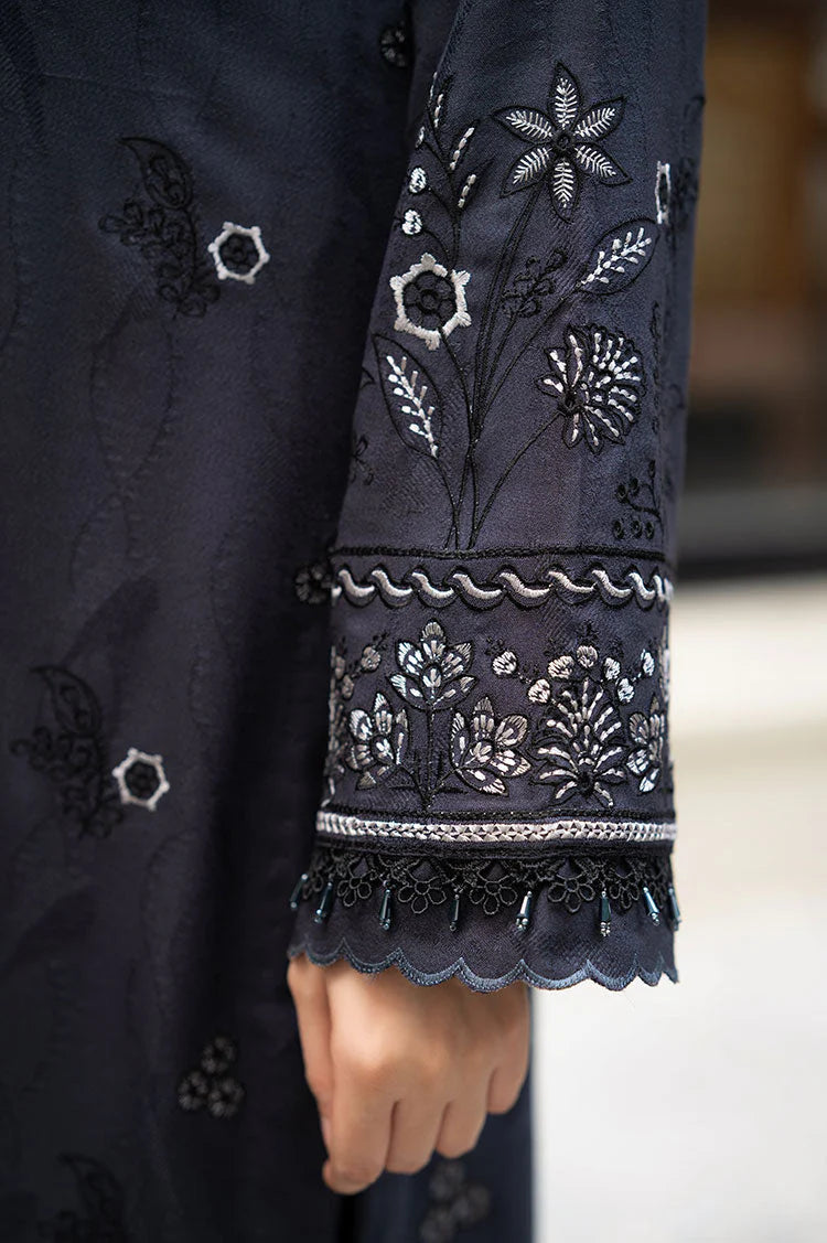 WINTER-3PC DHANAK EMBROIDERED SHIRT WITH DHANAK EMBROIDERED SHAWL & TROUSER-ADR-4224