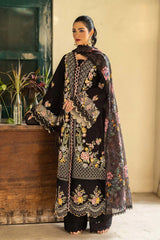 SUMMER-3PC LAWN EMBROIDERED SHIRT WITH CHIFFON PRINTED DUPATTA AND TROUSER-4702