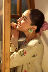 SUMMER-3PC LAWN EMBROIDERED SHIRT WITH KHAADI NET EMBROIDERED DUPATTA AND TROUSER-4634