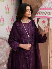 SUMMER-3PC LAWN SEQUENCE EMBROIDERED SHIRT WITH KHADDI NET EMBROIDERED DUPATTA AND TROUSER-4692