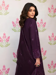 SUMMER-3PC LAWN SEQUENCE EMBROIDERED SHIRT WITH KHADDI NET EMBROIDERED DUPATTA AND TROUSER-4692