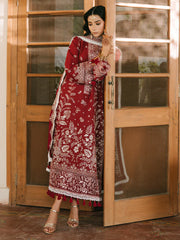 SUMMER-3PIECE LAWN EMBROIDERED SHIRT WITH KHADDI NET EMB DUPATTA AND TROUSER-4700
