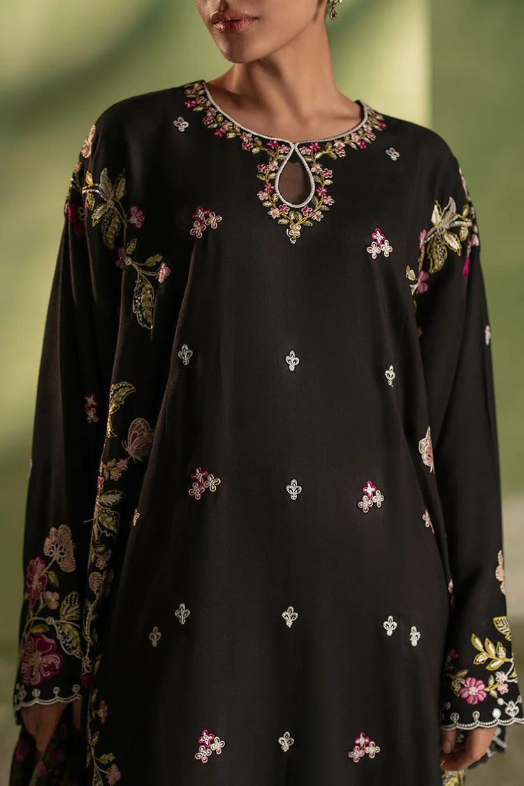 WINTER-3PC DHANAK EMBROIDERED SHIRT WITH COURTRAI PRINTED SHAWL AND TROUSER-4276