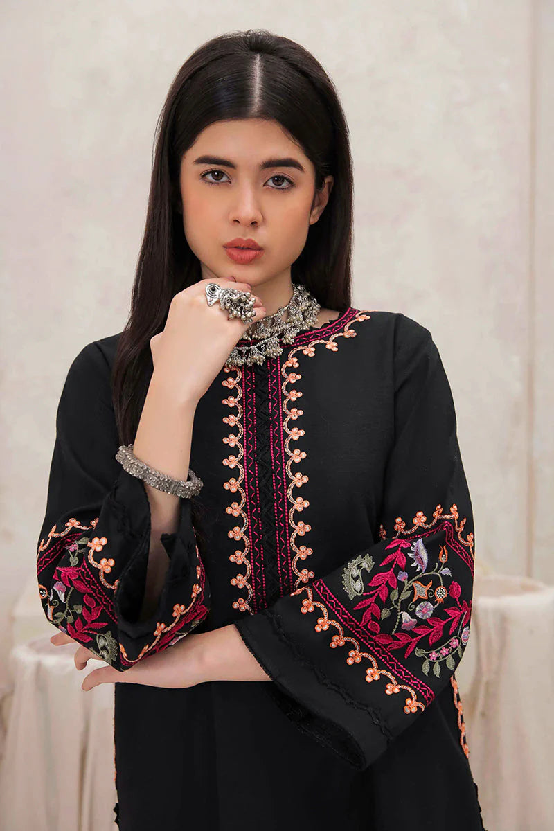 WINTER-2PC DHANAK EMBROIDERED SHIRT & EMBROIDERED TROUSER-112