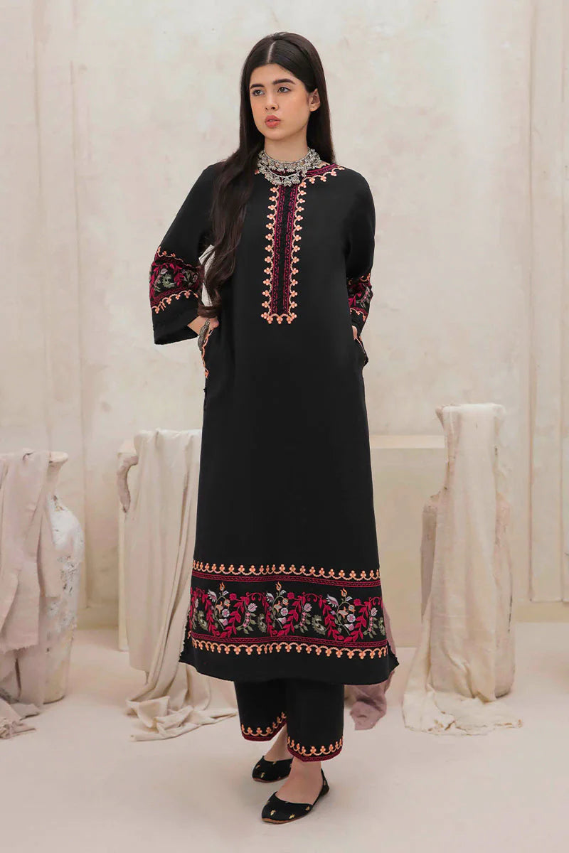 WINTER-2PC DHANAK EMBROIDERED SHIRT & EMBROIDERED TROUSER-112
