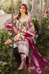 SUMMER-3PC LAWN PRINTED EMB SHIRT WITH CHIFFON PRINT DUPATTA AND PRINT TROUSER-2529
