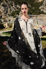 SUMMER-3PC LAWN EMBROIDERED SHIRT WITH CHIFFON EMBROIDERED DUPATTA AND EMB TROUSER-3714
