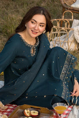 SUMMER-3PC LAWN EMBROIDERED SHIRT WITH ORGANZA EMBROIDERED DUPATTA AND TROUSER -4781