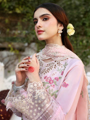SUMMER-3PC LAWN EMBROIDERED SHIRT WITH MONARK EMBROIDERED DUAPATTA AND TROUSER-3716