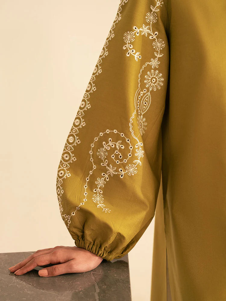 WINTER-2PC DHANAK EMBROIDRED SHIRT WITH DHANAK EMBROIDRED SLEEVES-122