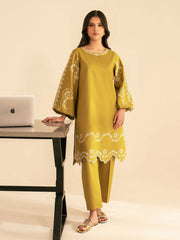 WINTER-2PC DHANAK EMBROIDRED SHIRT WITH DHANAK EMBROIDRED SLEEVES-122