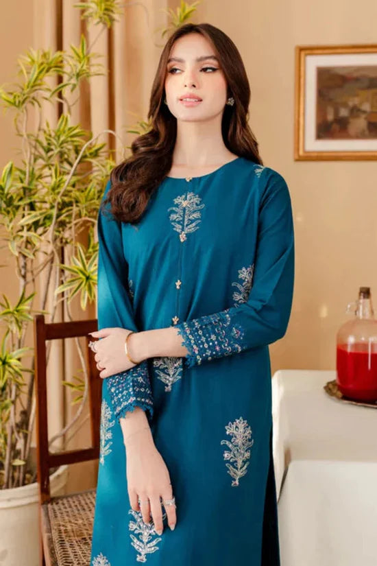 WINTER-2PC DHANAK SEQUIN EMBROIDRED SHIRT AND EMBROIDRED TROUSER-107