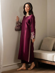 WINTER-2PIECE DHANAK EMBROIDERED SHIRT WITH DHANAK EMB TROUSER-15074