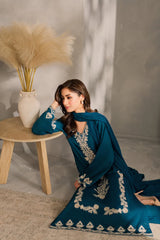 SUMMER-3PC LAWN EMBROIDERED SHIRT WITH BAMBER CHIFFON DUPATTA AND TROUSER-4567