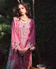 WINTER-3PC DHANAK EMBROIDERED SHIRT WITH WOOL PRINTED SHAWL AND TROUSER-5243
